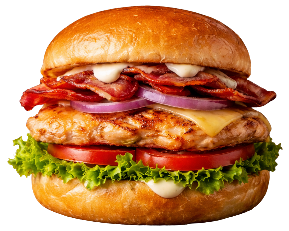 Hamburguesa Chicken Grill de la carta de "La Llama Burger" de Argentina